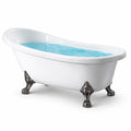 Vasca da Bagno in Acrilico con Piedini in Metallo Bianco