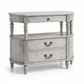 Credenza in Legno con Cassetti e Ripiani Grigia