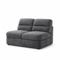 Divano 2 Posti in Tessuto Grigio 150x90x85 cm
