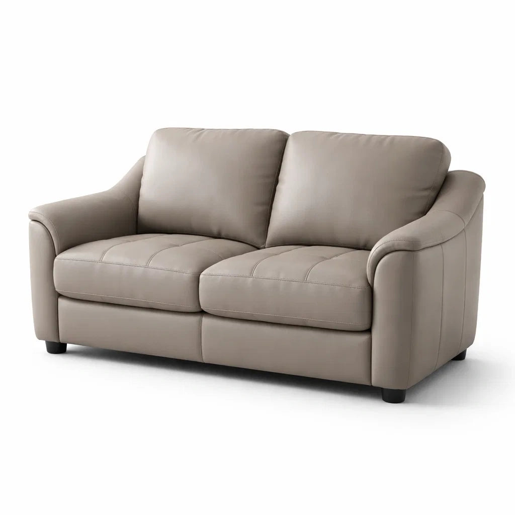 Divano in pelle sintetica Beige 160x95x85 cm
