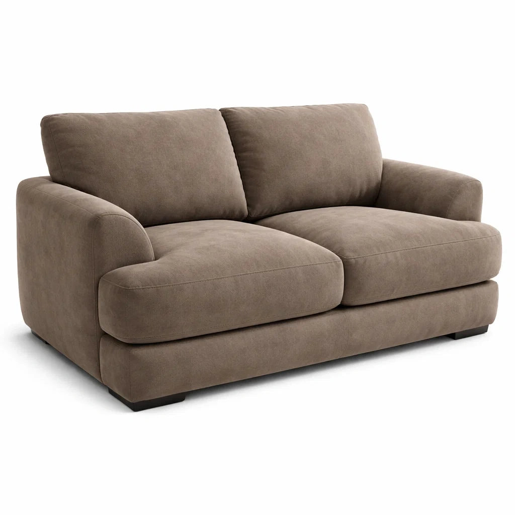 Divano 2 Posti in Microfibra Moka 180x100x90 cm