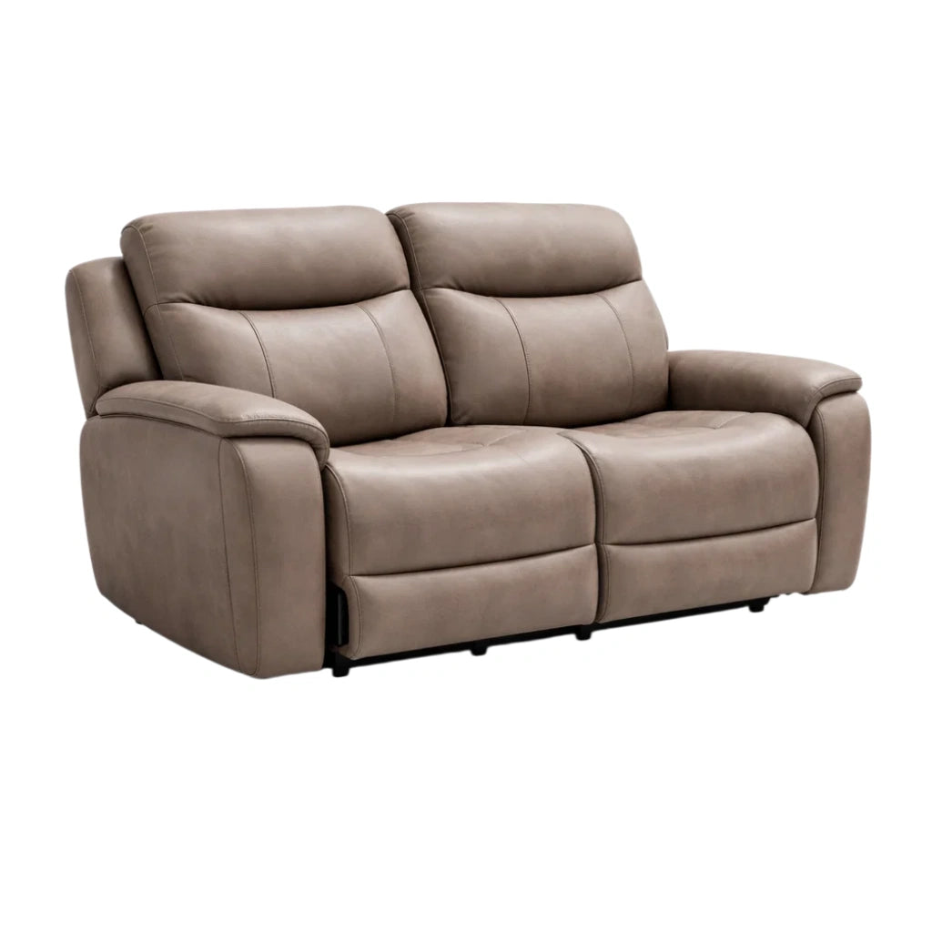 Divano reclinabile a 2 posti in pelle sintetica Beige