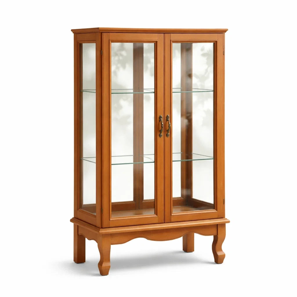 Vetrina in legno con vetro temperato